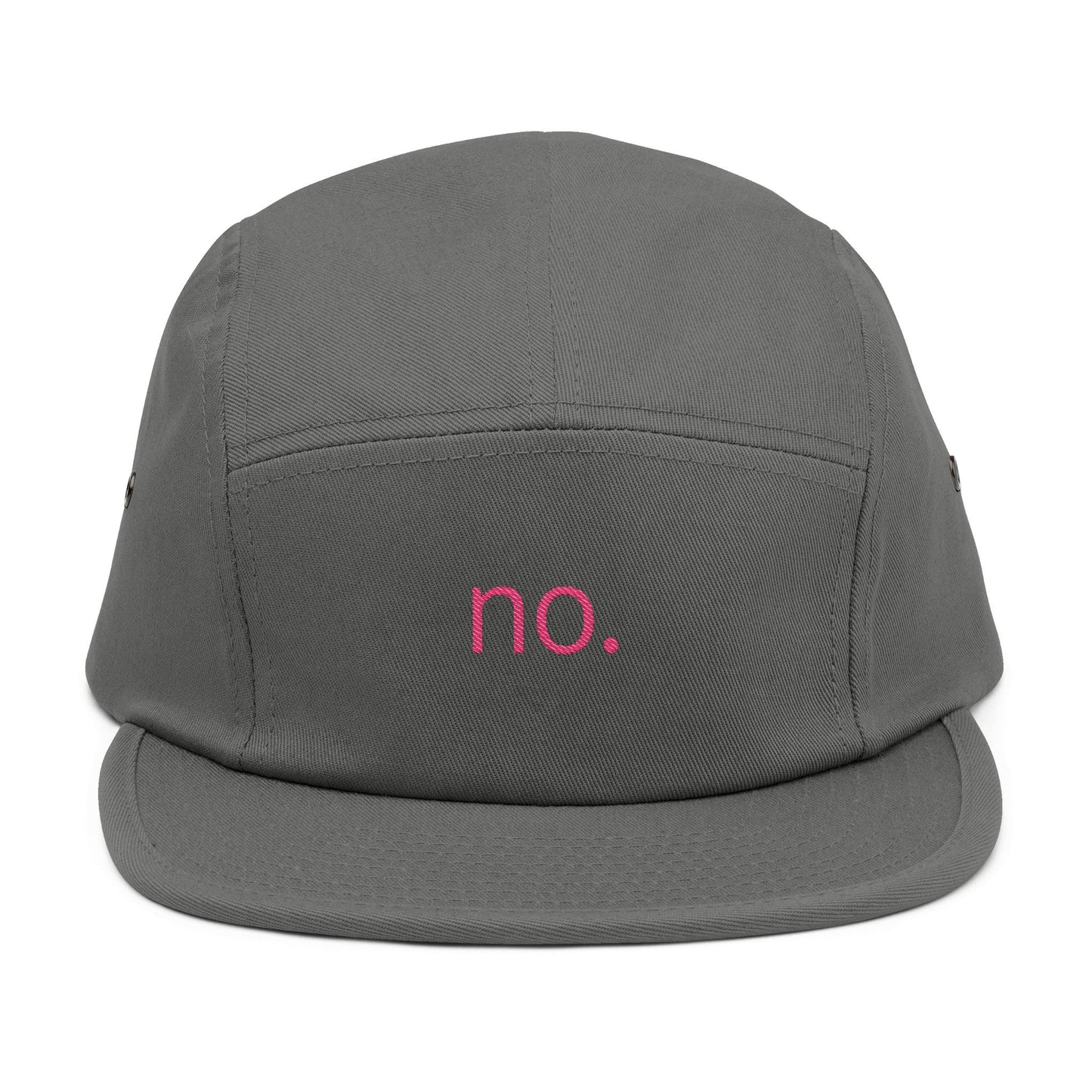 no. – 5 Panel Cap in Pink/Black