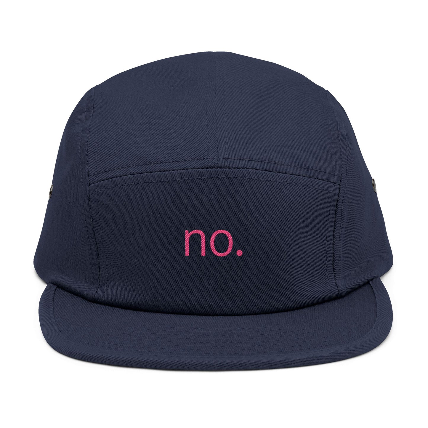 no. – 5 Panel Cap in Pink/Black