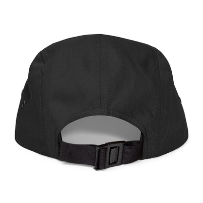 no. – 5 Panel Cap in Black/Black